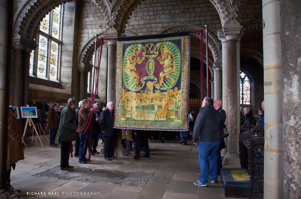 Grayson perry banner durham cathedral 