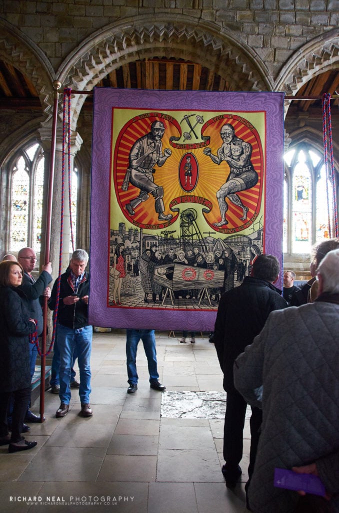 Grayson perry banner durham cathedral 