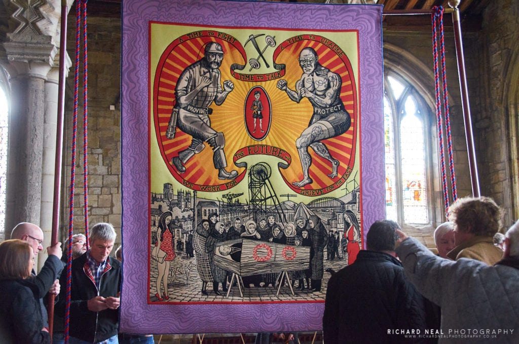 Grayson perry banner durham cathedral 