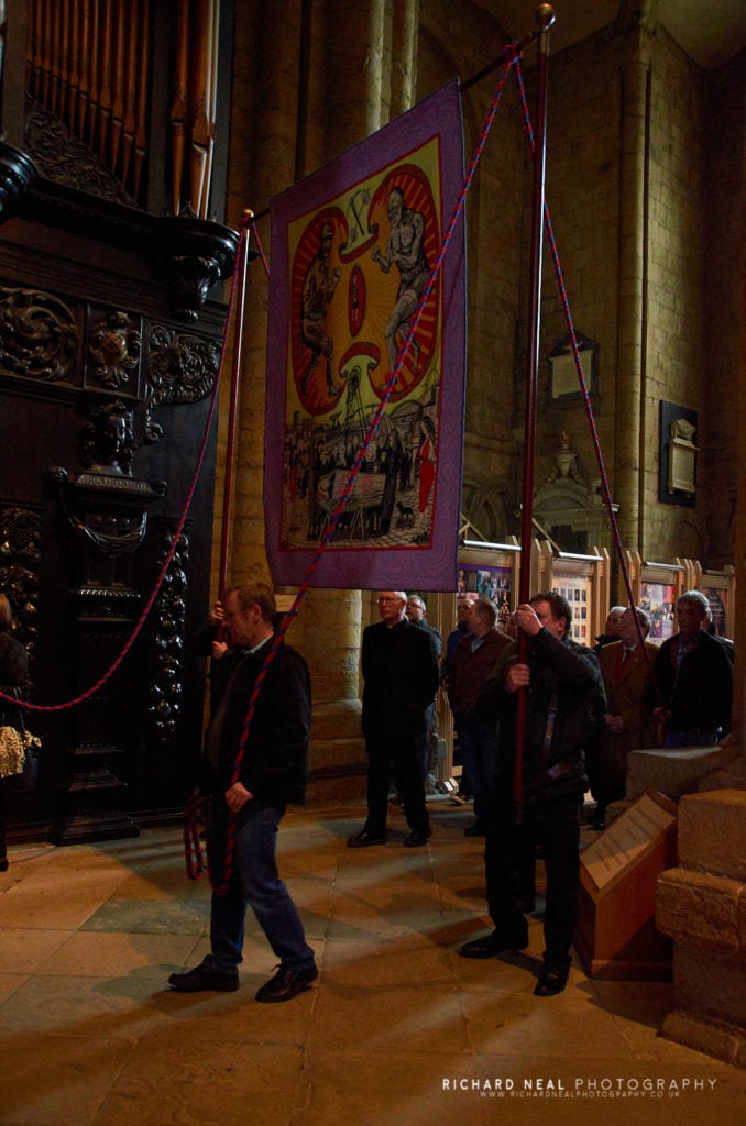 Grayson perry banner durham cathedral