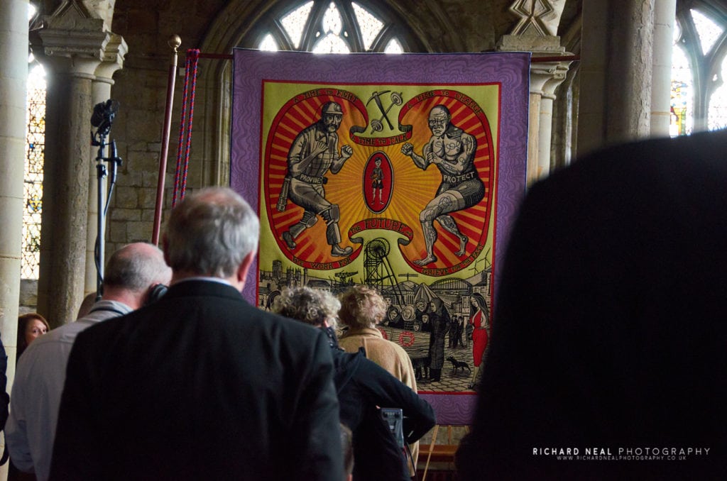 Grayson perry banner durham cathedral 